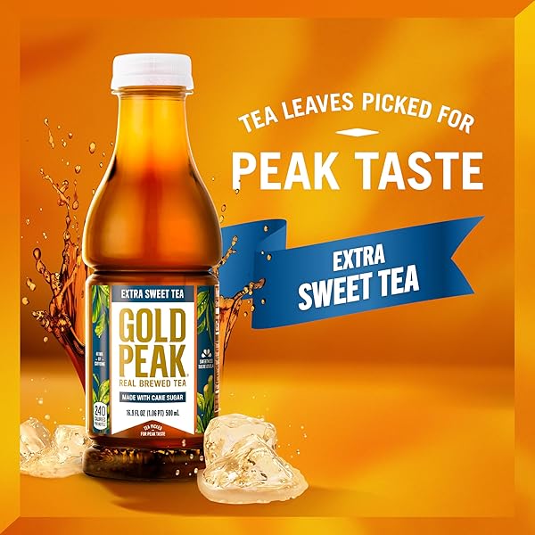GOLD PEAK EXTRA SWEET ICED TEA, SWEET TEA BOTTLES, 16.9 FL OZ, 6 PACK