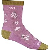 Wide Open Micro Crew Women's Socks - Merino Wool, Lightweight Foliage Everyday Socks