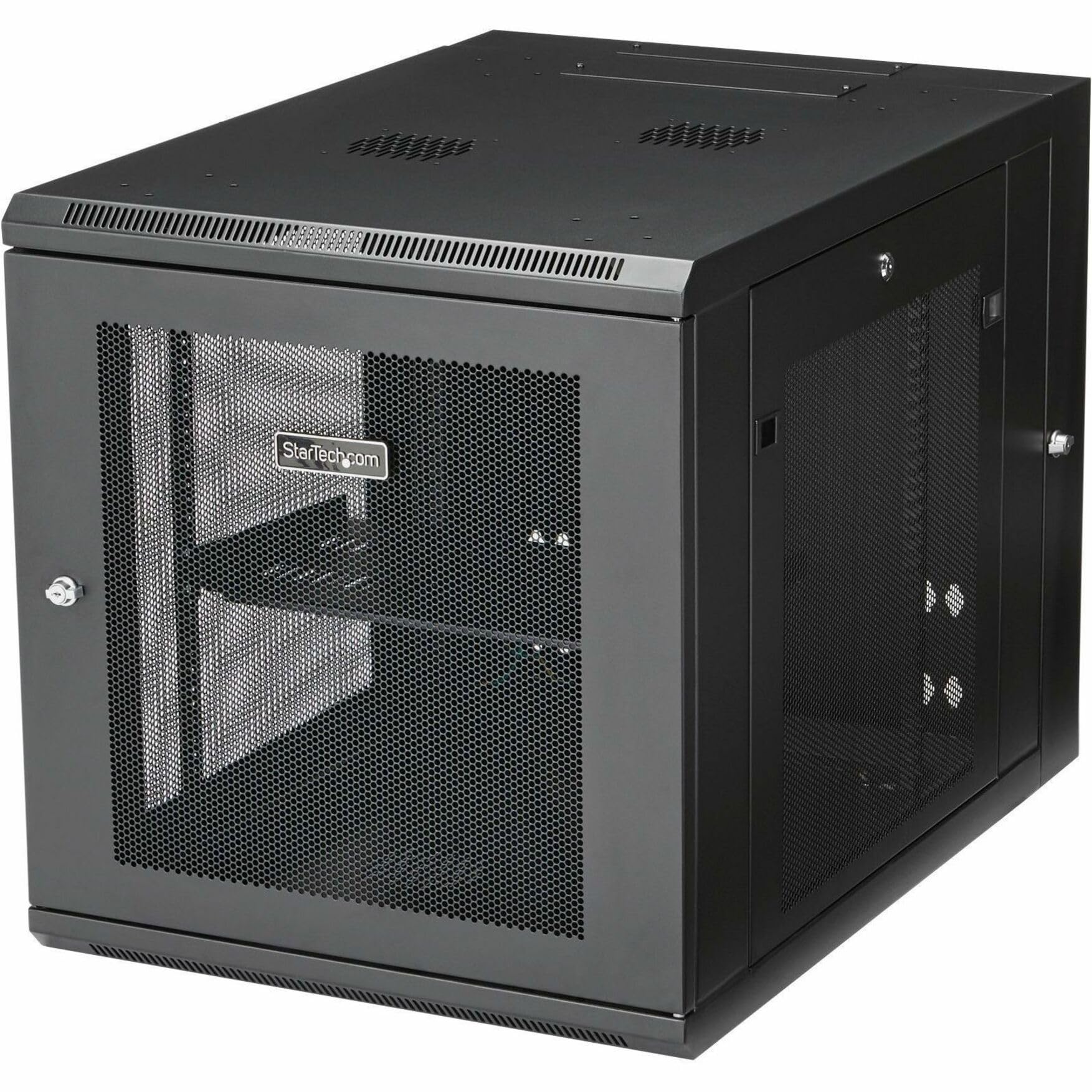 StarTech.com 4-Post 12U Wall Mount Network Cabinet w/ 1U Shelf, 19