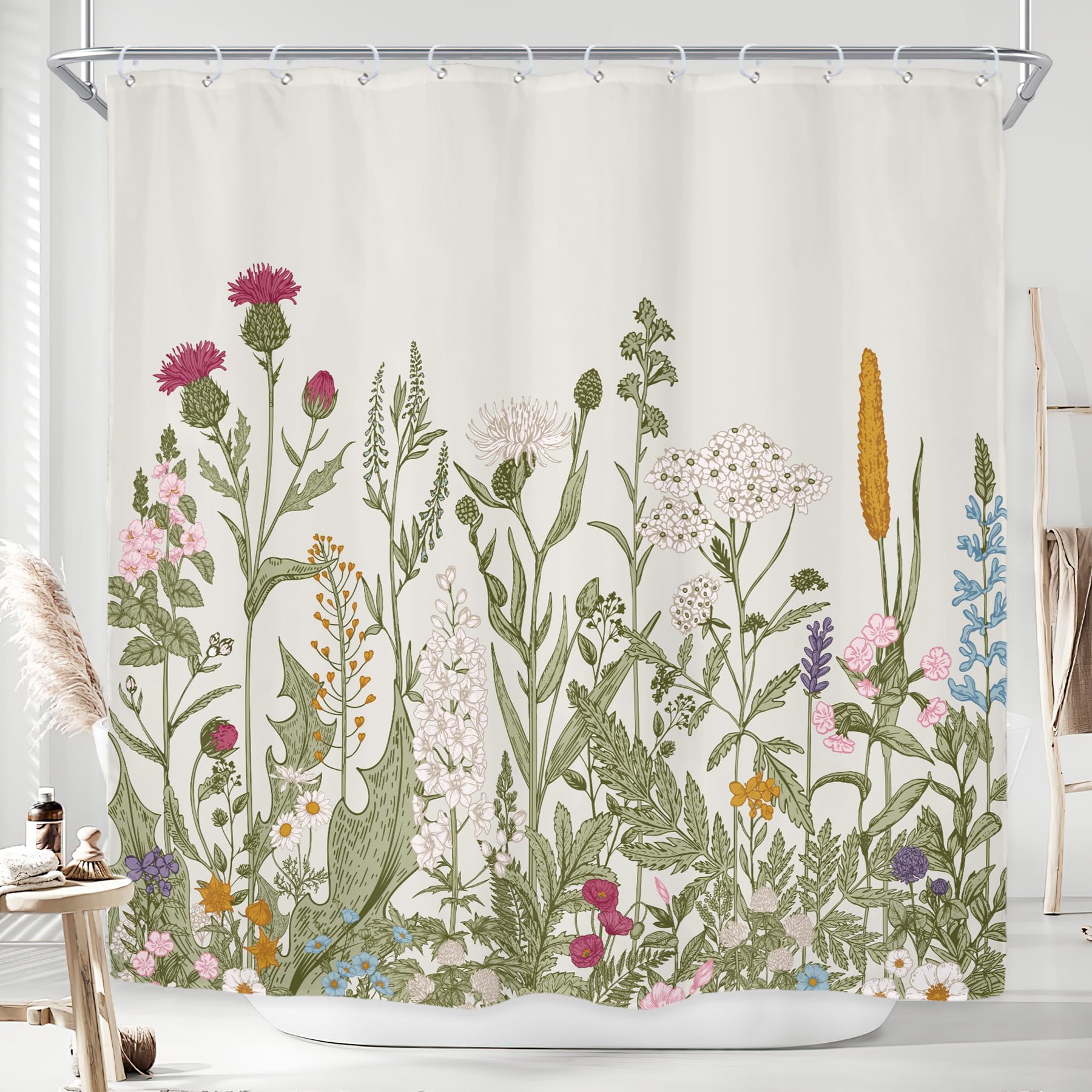Riyidecor Farmhouse Barn Door Rustic Western Shower Curtain Painting Gray and White Wood Bath Curtain for Men Women Door Pattern Home Decor Western Country Set Waterproof 12 Pack Hooks