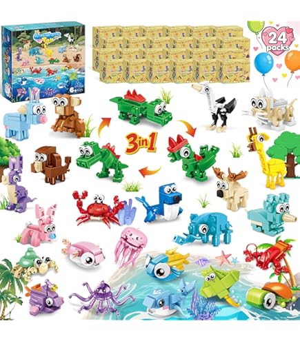thumbnail image 2 of WINGIFT 13 In 1 Pre Filled Animal Building Blocks Set-13 Pcs Mini Building Blocks 2 of 11