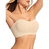 ProKloud Strapless Push Up Bras for Women Wireless Bandeau Bra Non-Slip Silicone Tube Top Padded Convertible Bralette