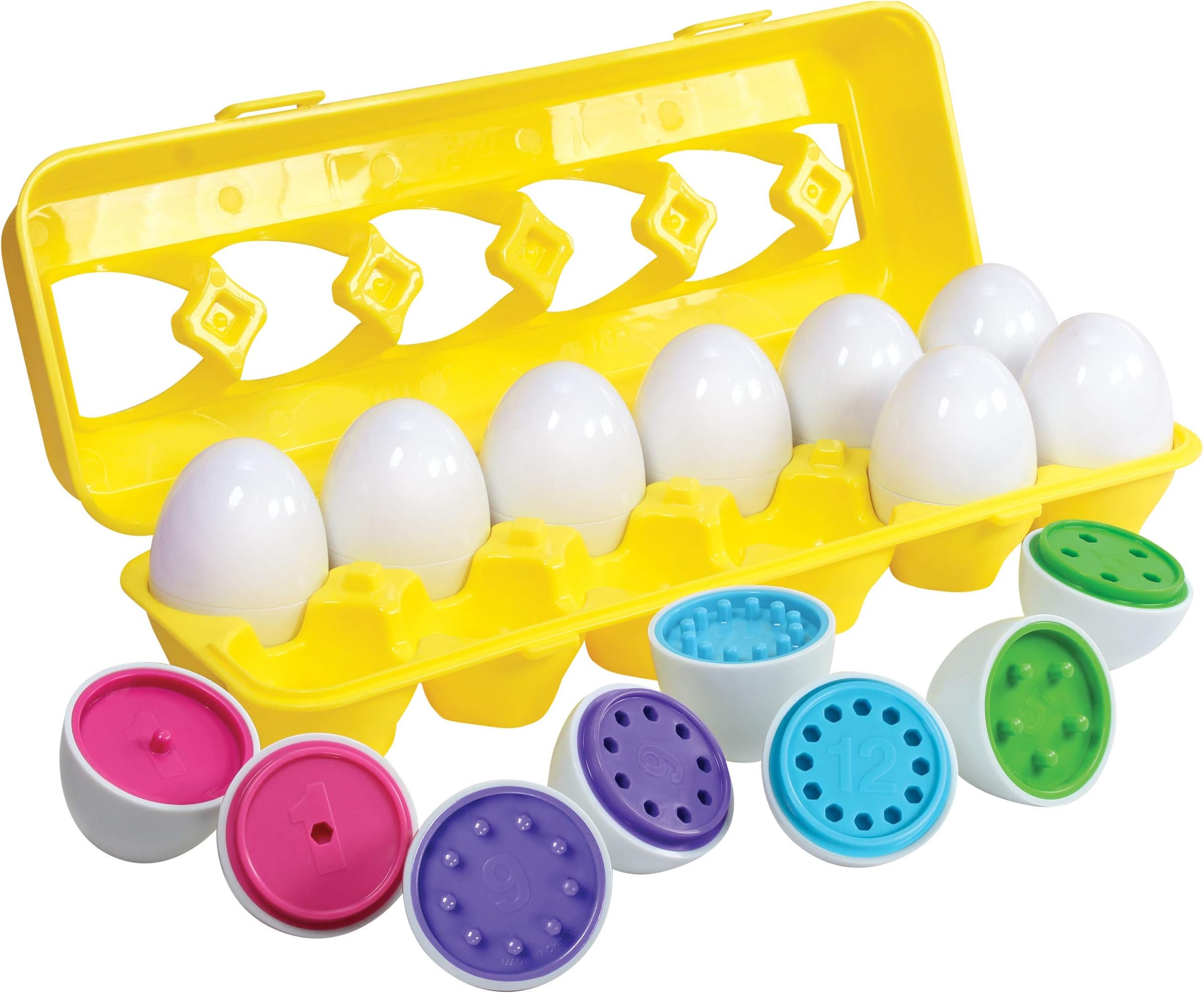 KidzlaneColor Matching Egg Set - Toddler Toys - Educational Color & Number Recognition Skills Learning Toy - Easter Eggs