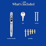 XFORT Key Locking Inline Window Handle Polished Chrome UPVC Replacement view 5