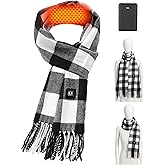 CYCYHEAT 10000mAh Heated Scarf Battery Operated for Men and Women USB Rechargeable Heating Scarfs, Upgrade 10000mAh Battery