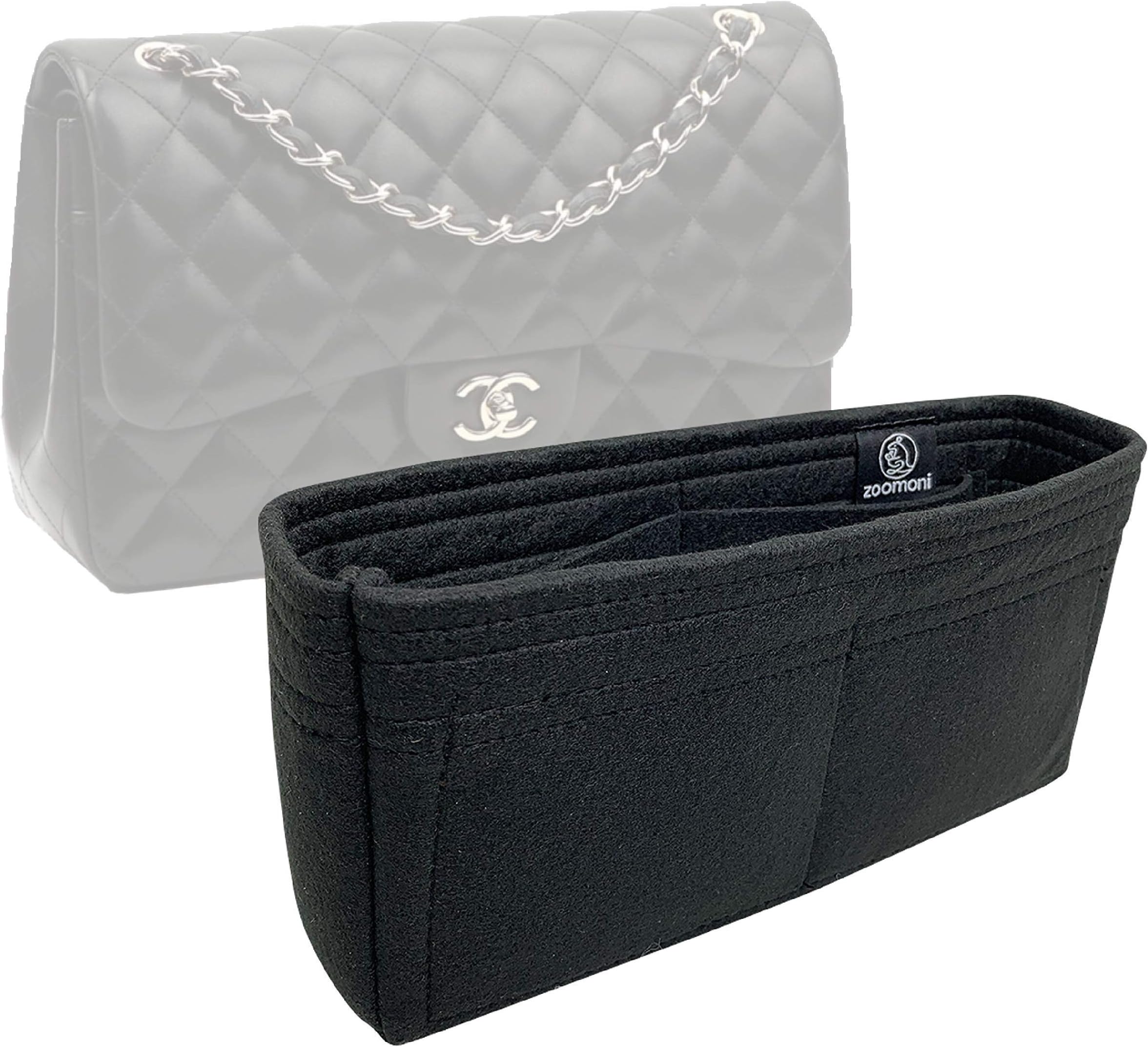 Zoomoni Chanel Classic Flap Medium Bag Insert Organizer - Premium Felt (Handmade/20 Colors)