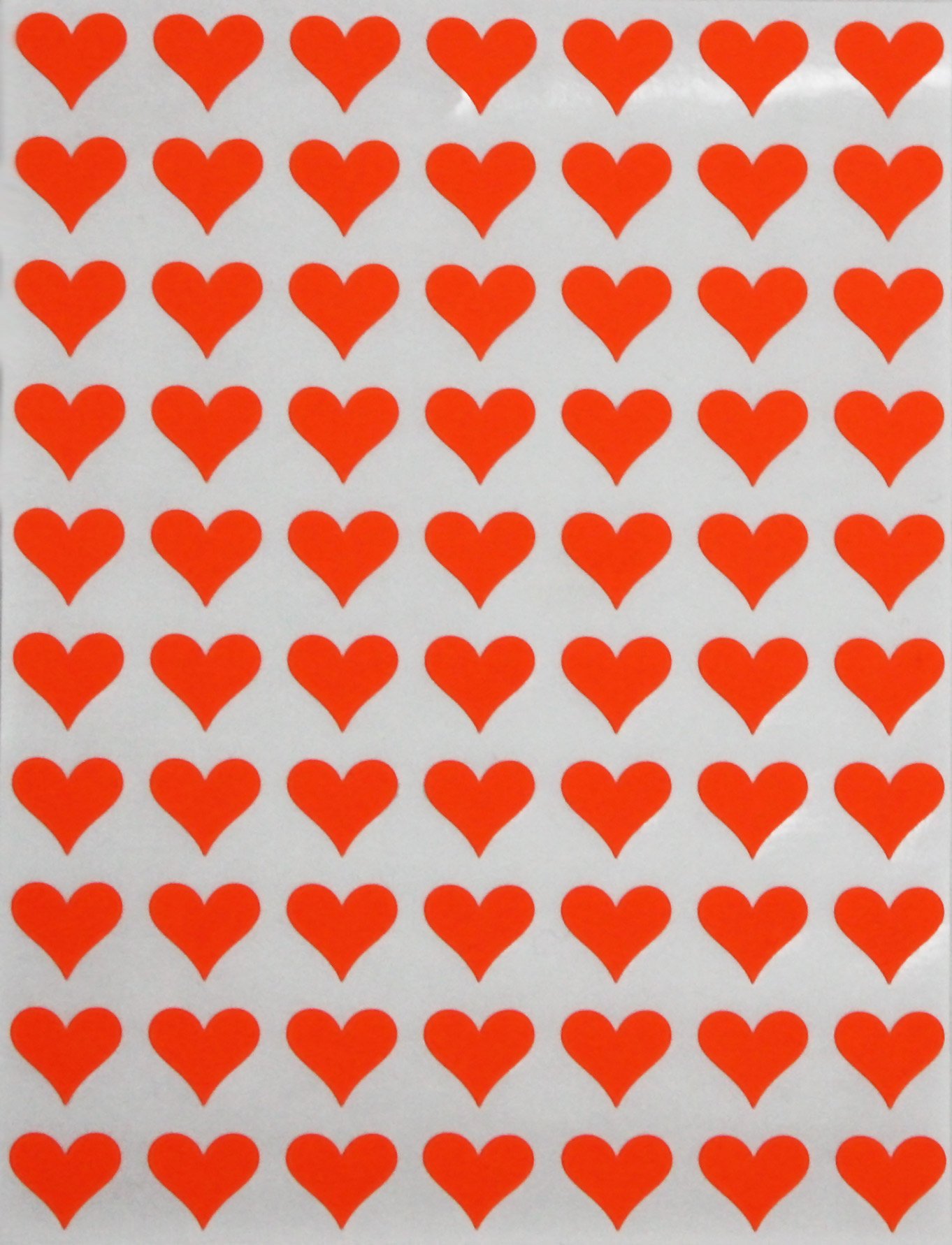 Love Heart Sticker Labels in Neon Red -1.3cm (13mm) 1/2" Bright neon Color Heart Stickers for envelopes, Invitation Seals, Gift Packaging, Boxes and Bags - 1050 Pack by Royal green