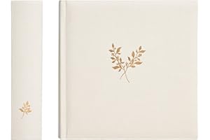LA LENTE Elegant Linen Photo Album - 200 Acid-Free Pockets for 4x6 Pics - Perfect for Weddings & Gifts