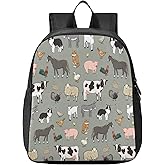 Blueangle Farm Animals Pattern Print Waterproof Backpack - Lightweight Backpack Boys Girl 3-6 Year School Bag
