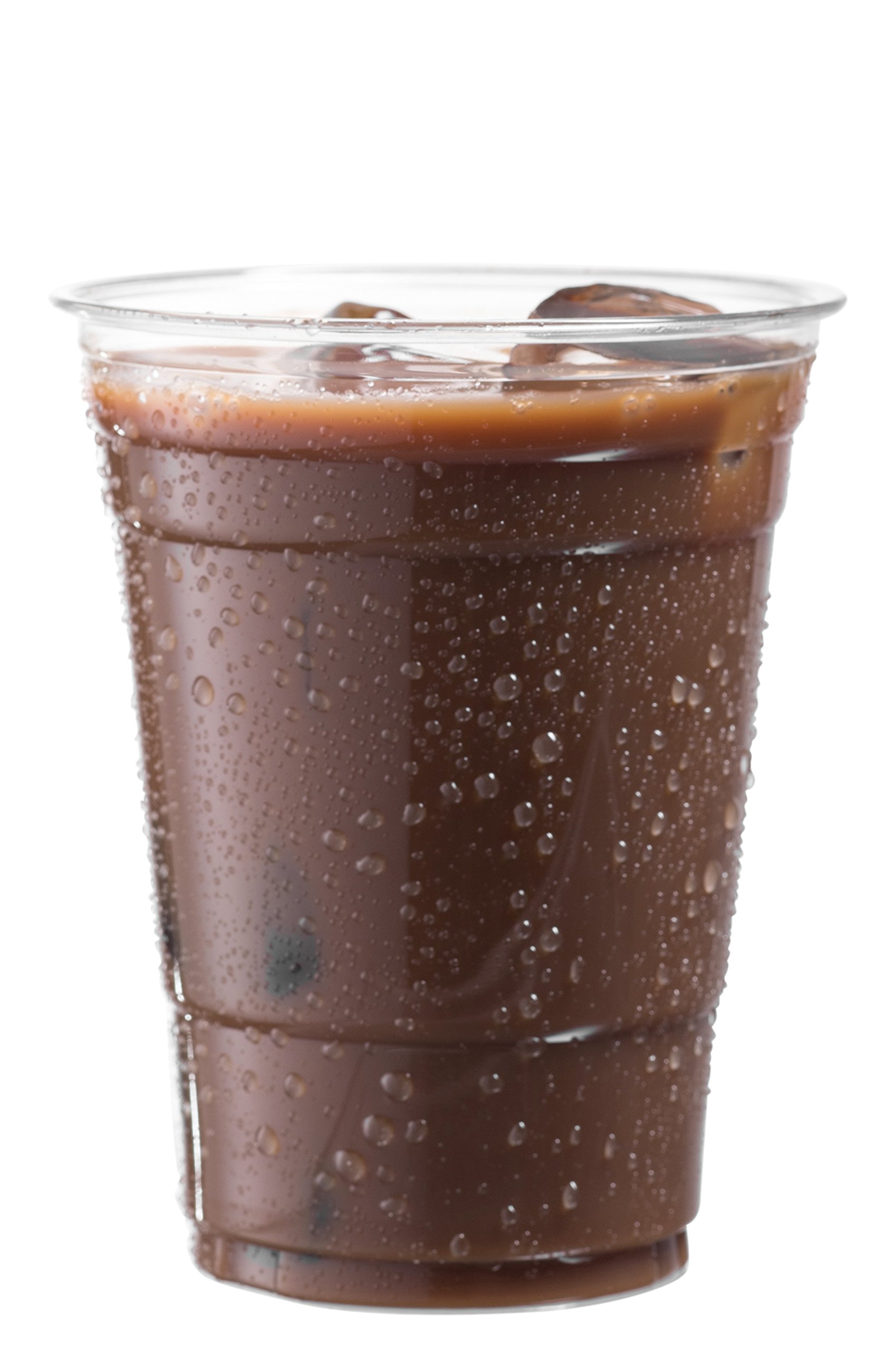 Clear Plastic Cups with Lids 16 oz, 50 Pack PET Cold Smoothie Cups