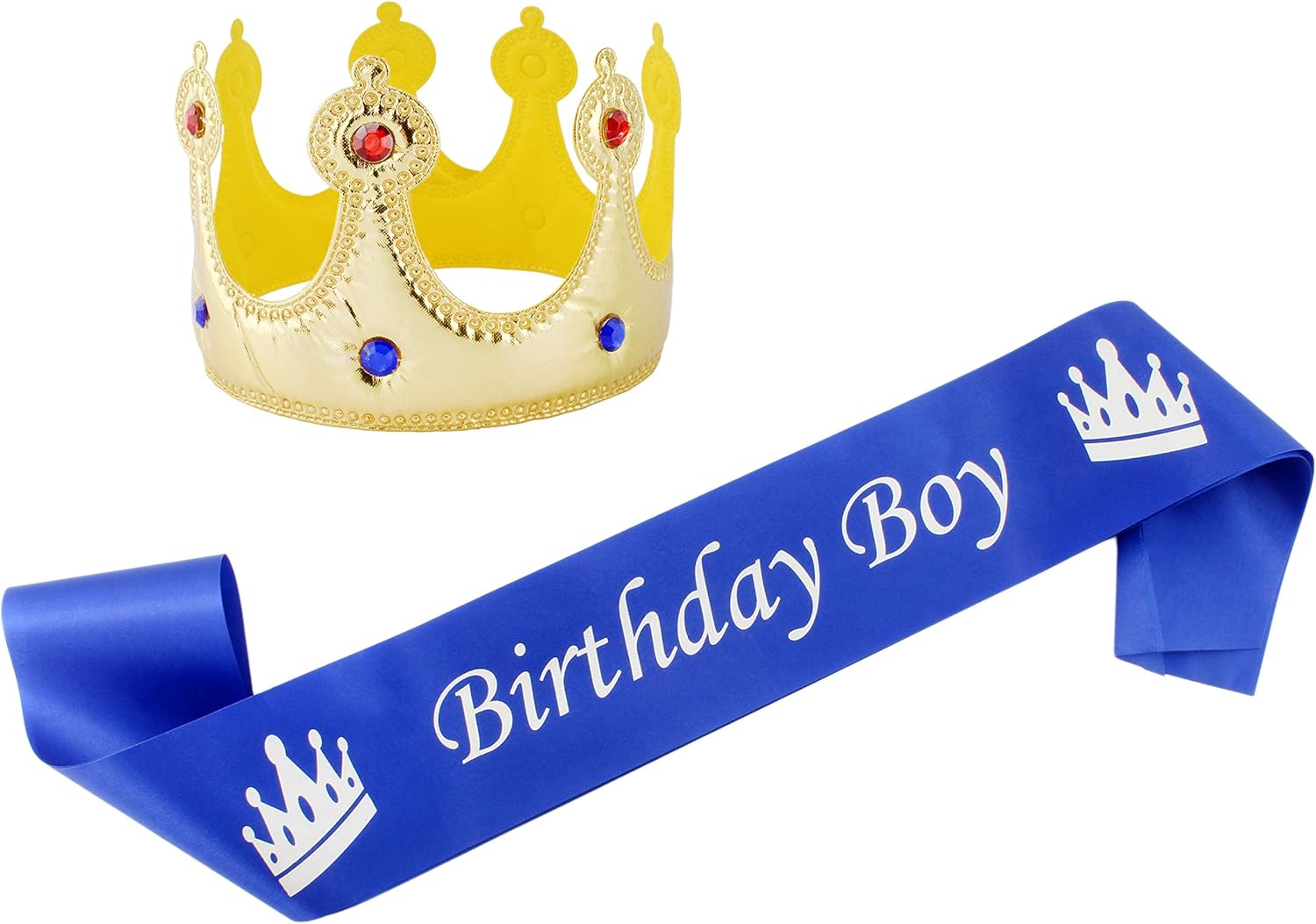 Cornucopia Birthday Boy Sash and Crown Set (2Piece Set