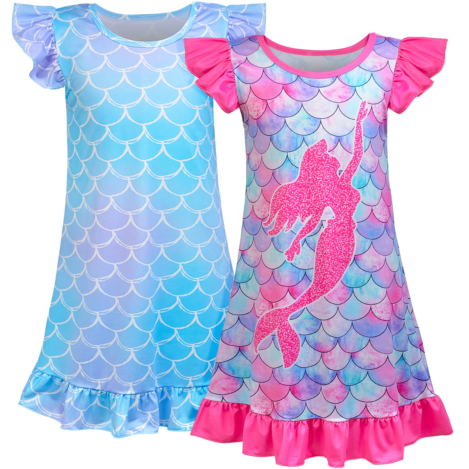 Photo 1 of Fiodrimy 1Pcs Girls Nightgowns 3-8 Years Unicorn Sleepwear Night Sleep Dress Pajamas Little Kids Toddler Soft Nightgown