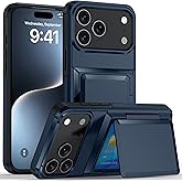 FDTCYDS for iPhone 17 Pro Max Wallet - Style Protective Case with Card Holder (Holds 5 Cards) - Navy Blue