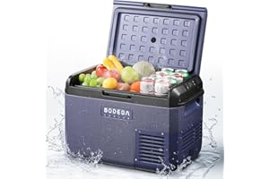 BODEGA 12 volt Car Refrigerator - 26QT Portable Freezer IPX4 Waterproof Car Fridge Electric Cooler Ultra-Quiet for Truck Van Camping Travel 12/24V DC 110~240 Volt AC,-4℉~68℉