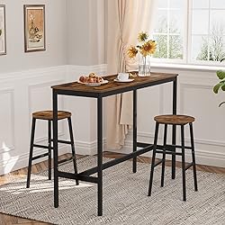 MAHANCRIS Bar Stools, Set of 2 Round Bar Chairs