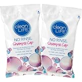 No-Rinse Cleanlife Products Shampoo Cap (2 Pack) - Waterless, Rinse Free Hair Washing and Conditioning Shower Caps for Bathing Elderly, Bedridden, Hospital Patients - Disposable, Hypoallergenic