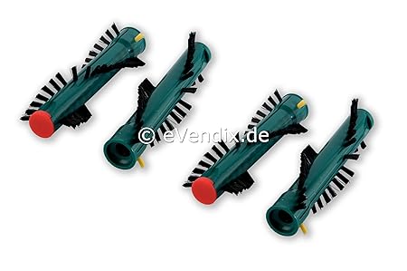 eVendix 2 Paar Premium Ersatzbürsten/Bürsten/Rundbürsten/Bürstenrollen geeignet für Vorwerk EB 360, 370 / EB360, EB370