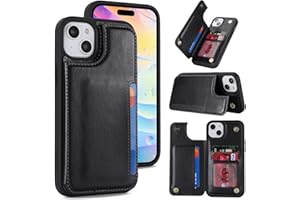 iCoverCase Compatible with iPhone 15 Wallet Phone Case with Card Holder for Women Men, [RFID Blocking] Card Slots PU Leather 