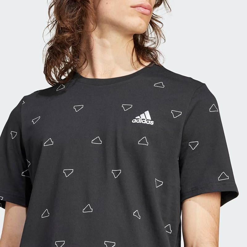 Homme Seasonal Essentials Monogram Graphic Tee (Plus Size), Black, M Extra Tall — photo 6 sur 7
