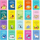 Animal Fun Fact Postcards for Kids 40 Pack 4” x 6” Greeting Cards Animal Knowledge Cards Thank You Note Cards Funny Cards Pack for Students, Friends and more