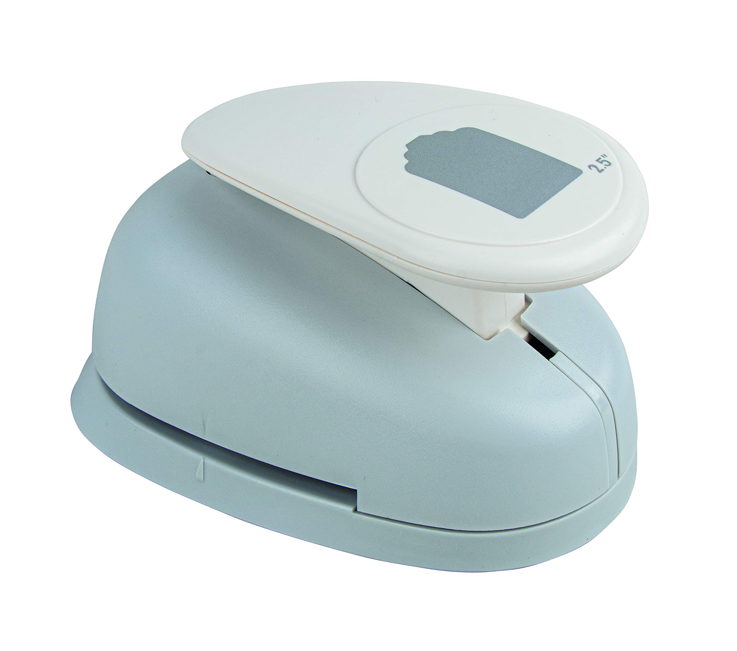 Rayher Paper Craft Punch with Tag Design, Lever Punch for Card Making and Scrapbooking, 5.7x3.8cm, 2.5", 69095000