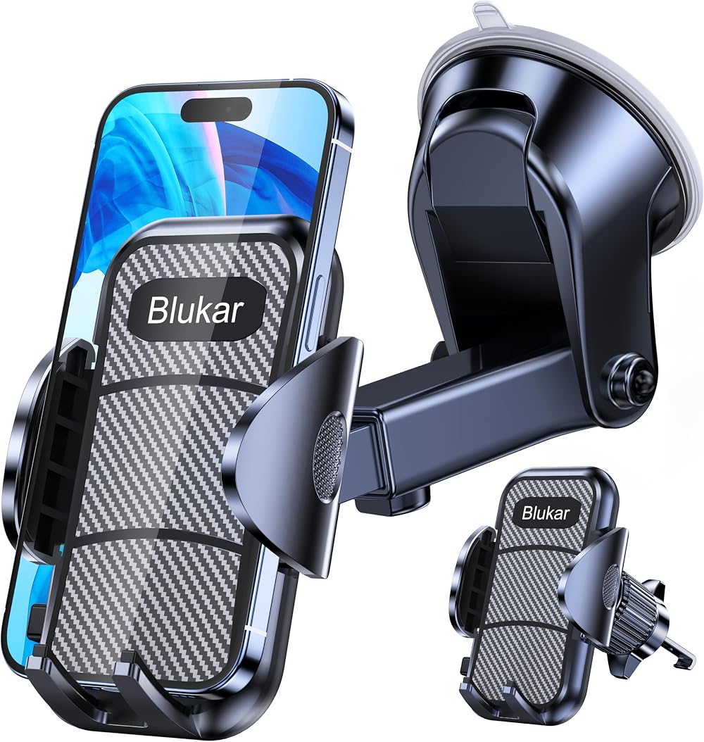 Blukar Car Phone Holder 4 in 1 Mount 360° Rotation 4.7-6.7 in