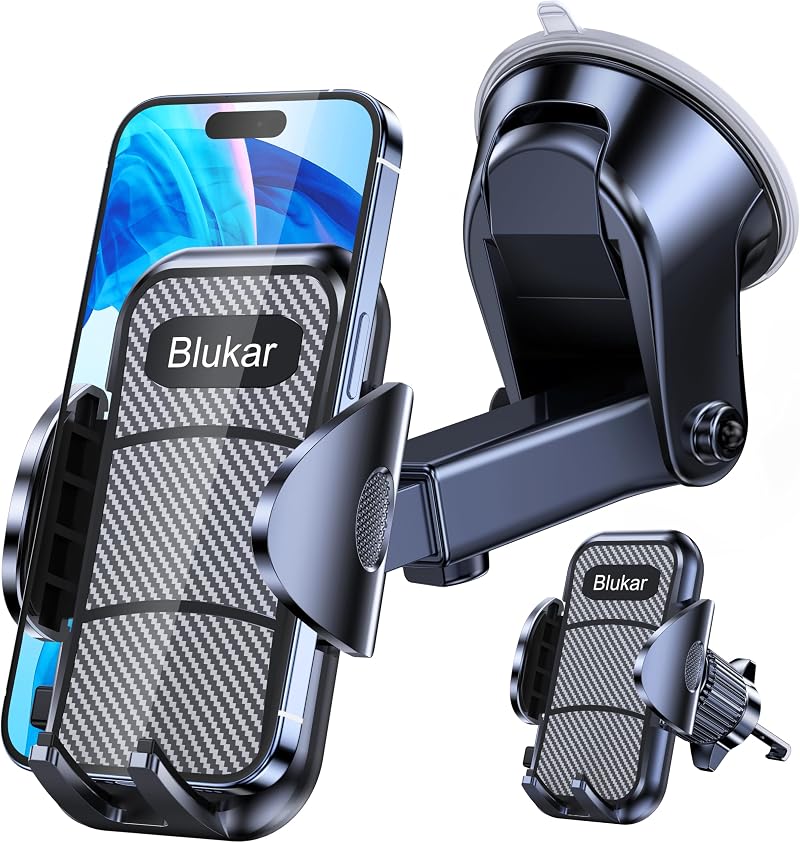 Blukar Car Phone Holder 4 in 1 Mount 360° Rotation 4.7-6.7 in