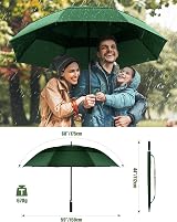 TECKNET Golf Umbrella Large 68 Inch Windproof Auto Open Green view 2