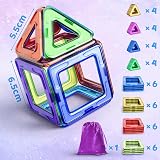 COOLJOY Magnetic Tiles for Kids 40Pcs Magnetic Construction Block Toys Learning view 6