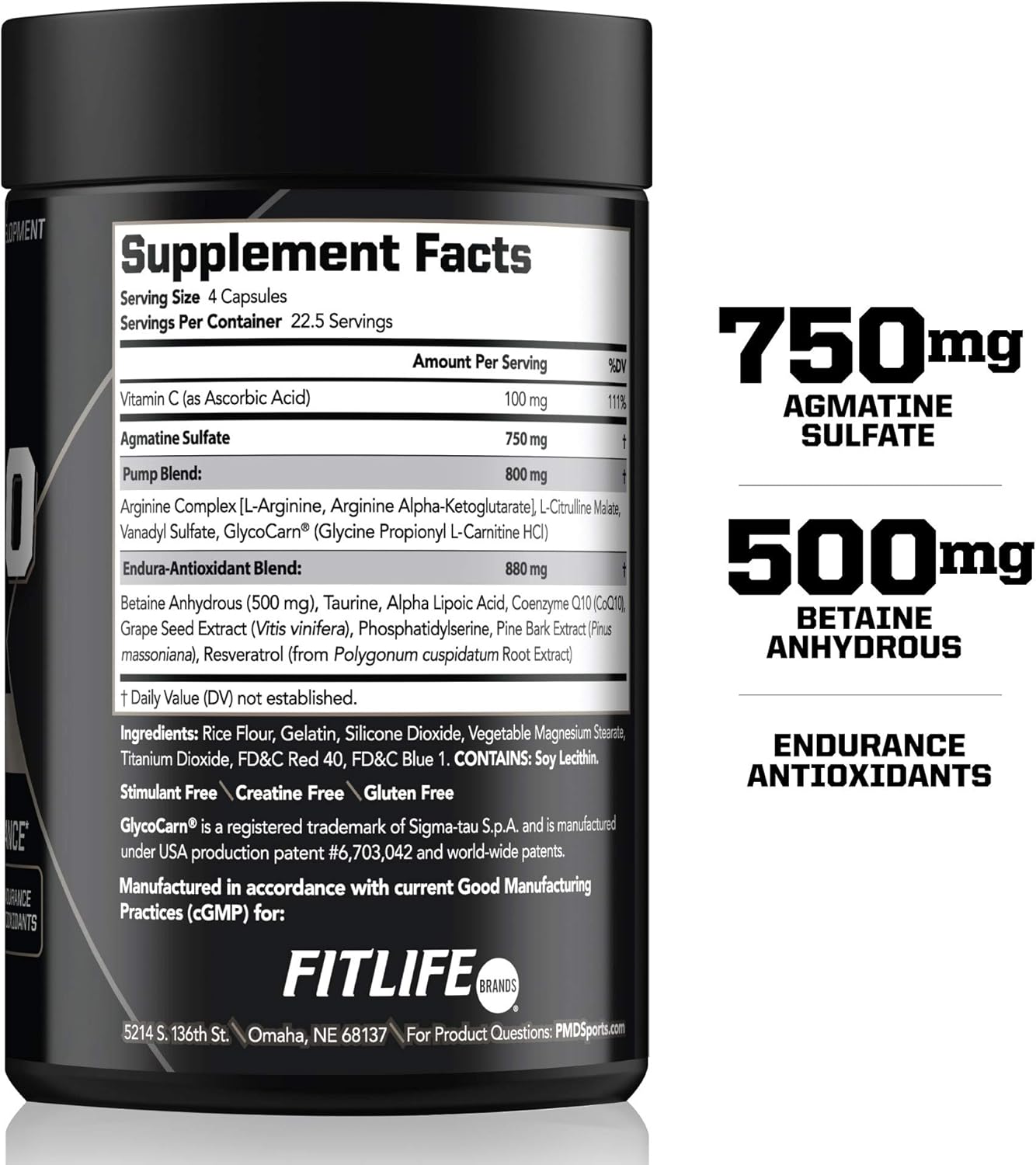 PMD Sports Nitro cm Nitric Oxide with Agmatine Pre PMD Sports Nitro cm Nitric Oxide with Agmatine Pre