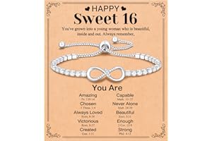 BxkSky 13/16 Year Old Girl Birthday Gift Ideas, Infinity Cross Bracelet for Teenager