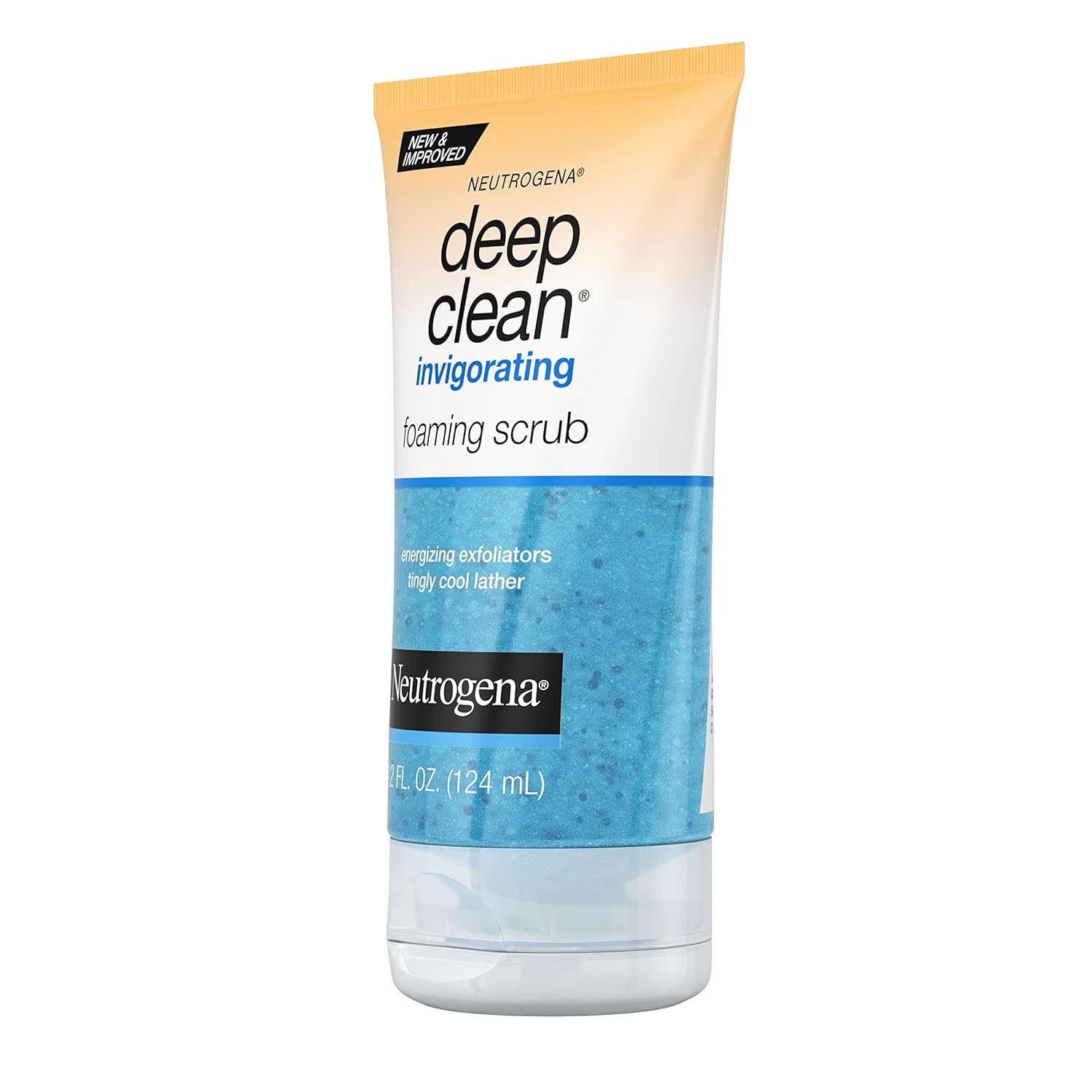 Neutrogena Deep Clean Invigorating Foaming Facial Scrub with Glycerin, Cooling & Exfoliating Gel Face Wash to Remove Dirt, Oil & Makeup, 4.2 fl. oz: Beauty