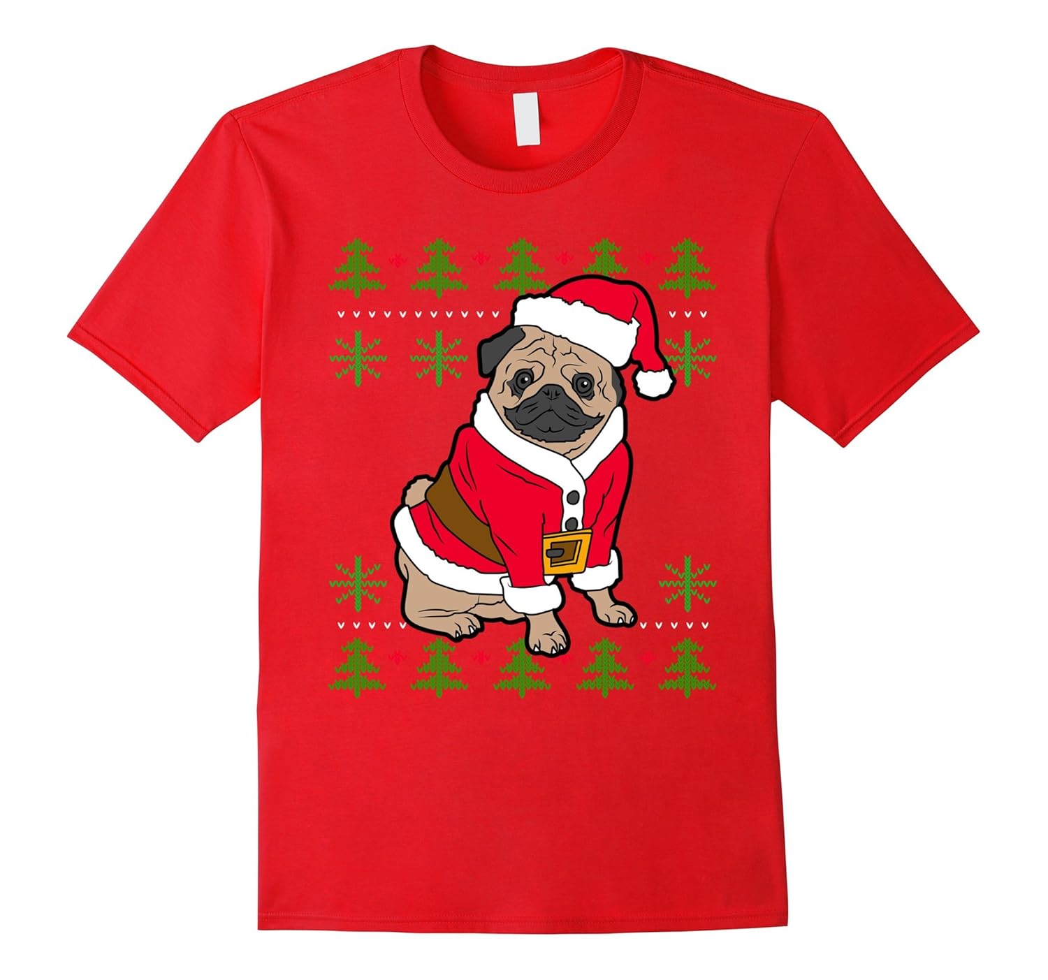 Pug Dog Ugly Christmas Sweater Xmas T-Shirt-ANZ