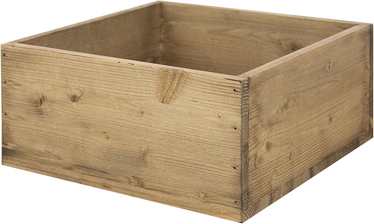 Decowood Handmade Envejecido Caja Grande, Madera, Marrón, 34.5X34.5X16 cm: Amazon.es: Hogar