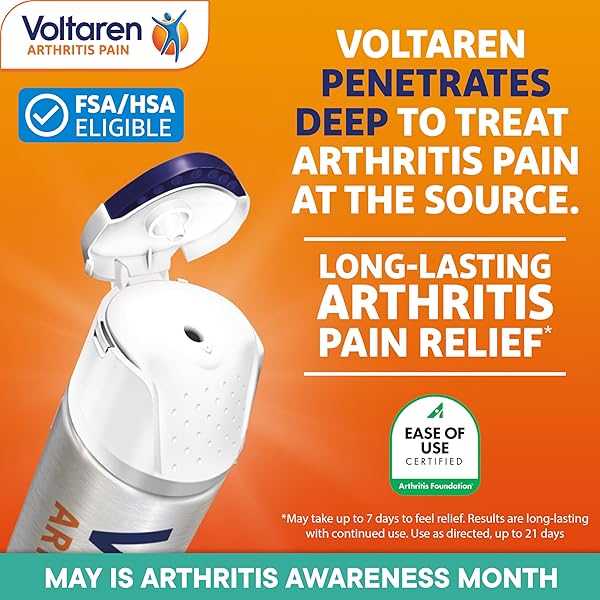 VOLTAREN ARTHRITIS PAIN GEL FOR POWERFUL TOPICAL ARTHRITIS PAIN RELIEF WITH DICLOFENAC, NO PRESCRIPTION NEEDED – 1.7 OZ/50 G TUBE