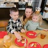 PARTY GO 50 Red 9 Inch Paper Plates Disposable Party Supplies view 7