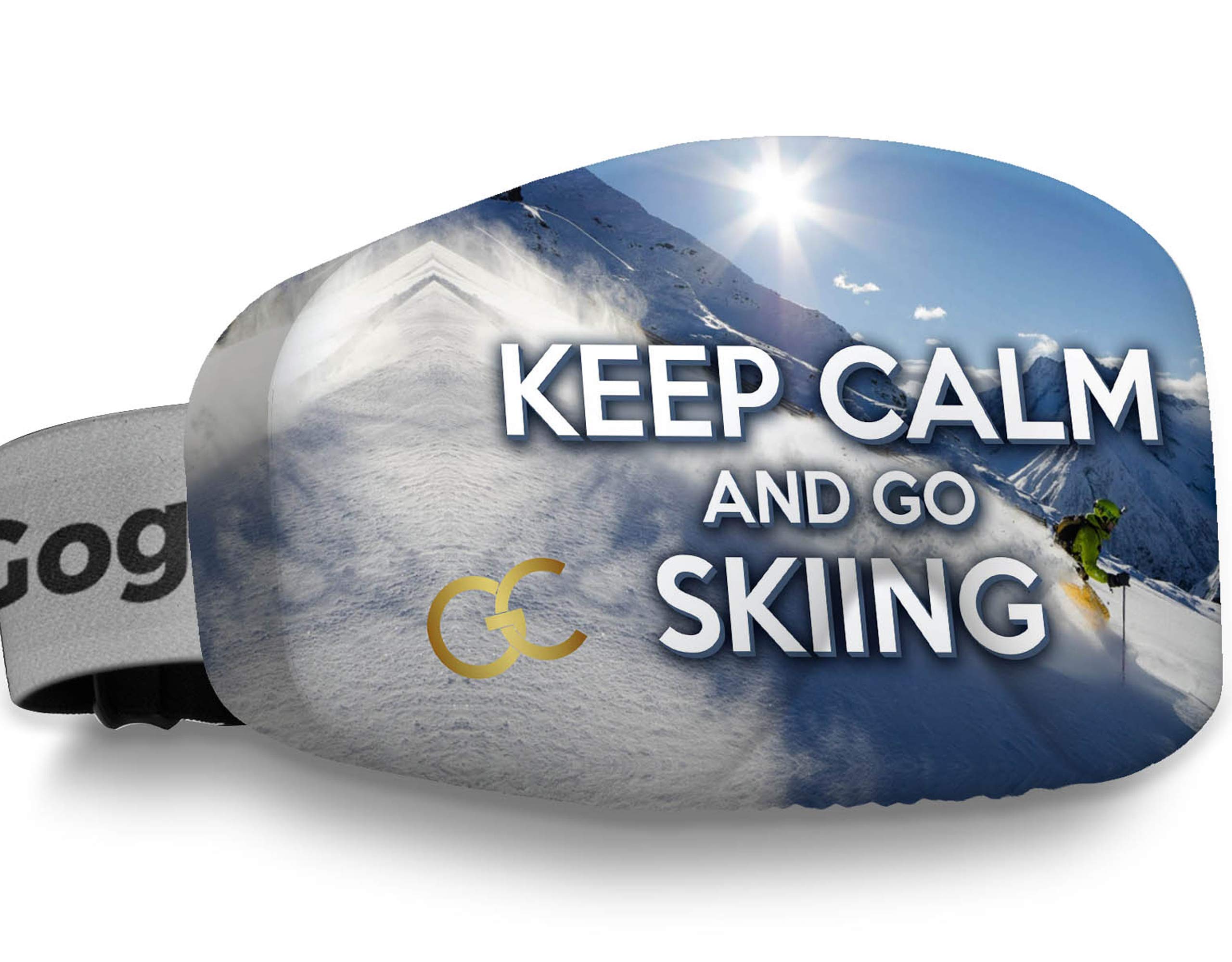 GogglesCover Ski Goggles Protective Cover, Protective Goggle Cover Portable, Ski Goggle Cover Sleeve Anti-Scratch, Ski Goggles Accessories, Ski Equipment, Keep Calm And Go Skiing Design