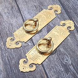 Antique Ring Pull with Plate, Yetaha 2PCS