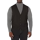 Perry Ellis Men's Solid Vest, X-Large, Black