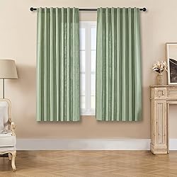 Joydeco Linen Curtains for Living Room,Light