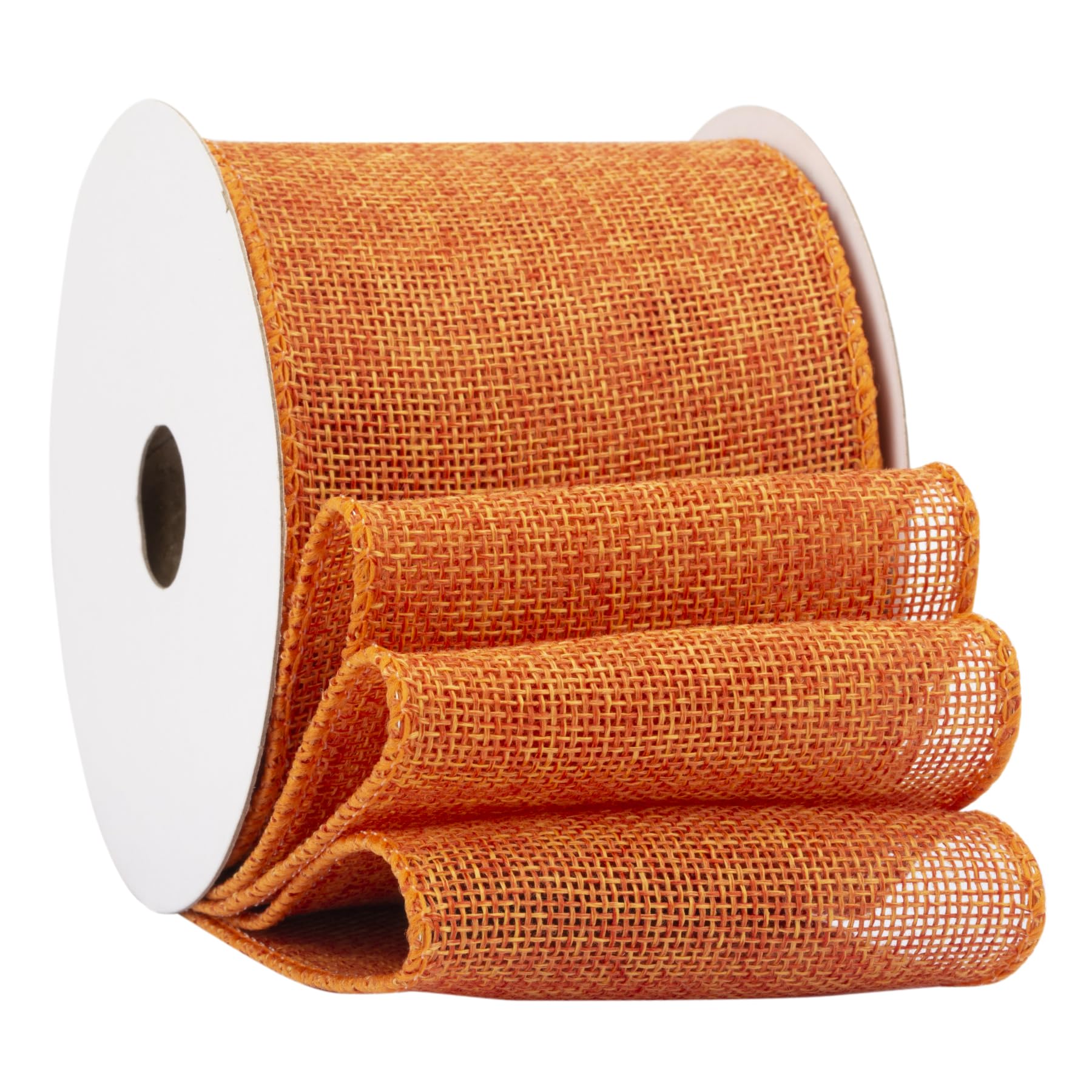 Fondersy 9-Meter FireBrick Burlap Ribbon Wired Burlap Ribbon - 75mm Width for Gift Wrapping, Floral Arrangements, Wreath Making, and Christmas Decor