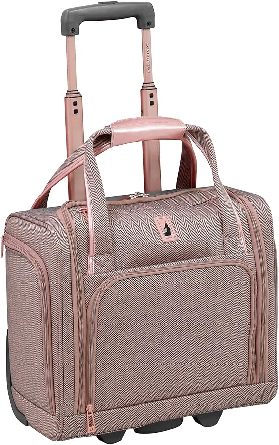 LONDON FOG Newcastle 15Inch Underseater, Rose Charcoal Herringbone