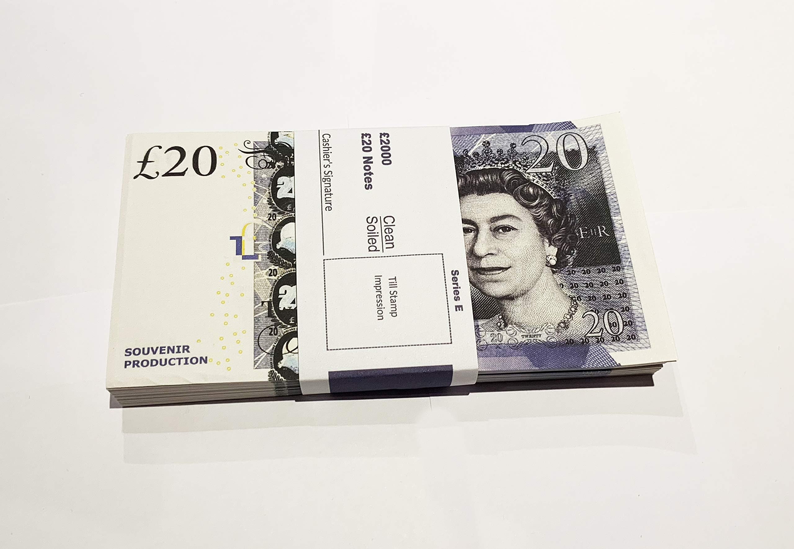 PROP MONEY UK 5,10,20,50 POUNDS NOVELTY PRETEND COUNTING LEARNING 100PCS (20)