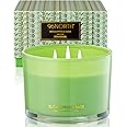 96NORTH Luxury Eucalyptus & Sage Soy Candle | Large 3 Wick Jar Candle | Up to 50 Hours Burning Time | 100% Natural Soy Wax | Housewarming Gift for Men and Women