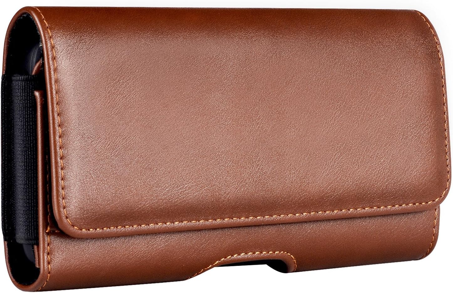 iPhone 8 Plus Holster Case, Mopaclle Leather Belt Clip Case Carrying Pouch & Belt Loops Holder Cover for Galaxy S9 Plus S8 Plus/ iPhone 8 Plus, 7 Plus, 6 6s Plus - Brown