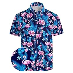 Xdceu Hawaiian Golf Shirts for Men Hawaiian