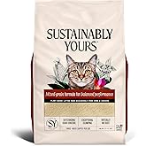Sustainably Yours Natural Cat Litter, Mixed-Grain Formula, Exceptional Clumping &amp; Odor Control, Virtually No Dust, Easy to Scoop, Corn &amp; Cassava Plant-Based, Unscented, 10 lbs