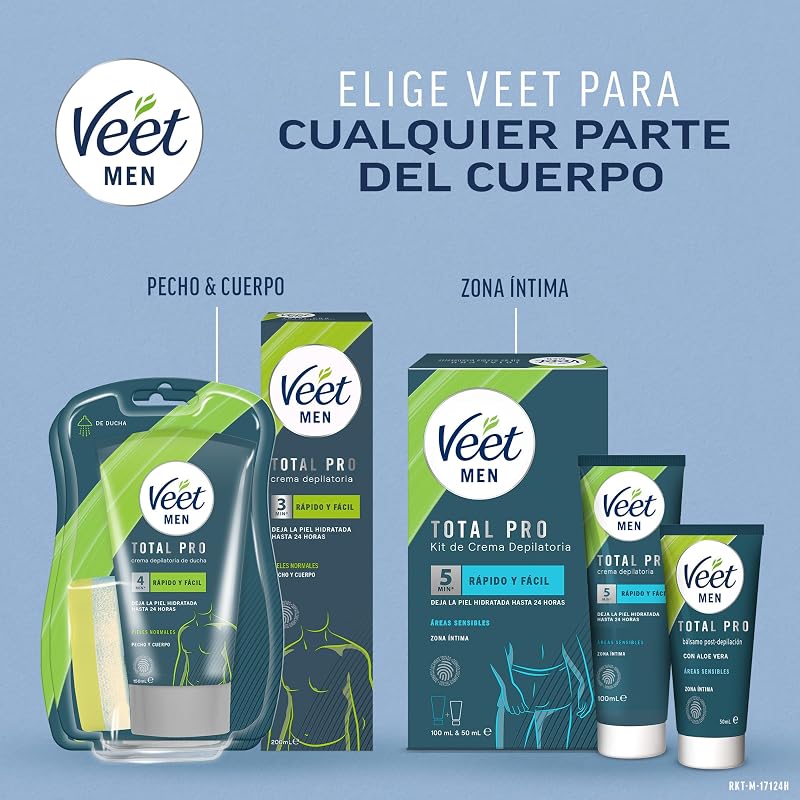 Men Crema Depilatoria Corporal Para Hombre, Piel Sensible, 400 ml (Paquete de 1)