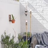 Harbour Housewares 6X Natural Bamboo Garden Torches 113cm Outdoor Lamp Oil view 3