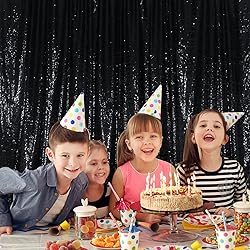 Juya Delight Black Sequin Backdrop, 20FTx10FT NO